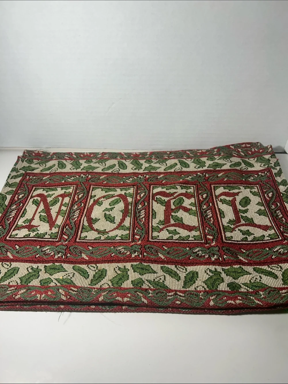 Holiday Noel Fabric Noel placements - Red & Green 12x18 Set of 4